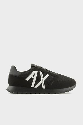 کفش اسنیکر مشکی مردانه بند دار Armani Exchange - کد 746648167