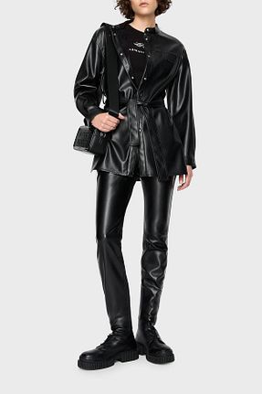 شلوار مشکی زنانه پلی استر Armani Exchange - کد 744612290