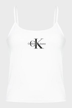 تیشرت سفید زنانه اسلیم فیت Calvin Klein - کد 813244453