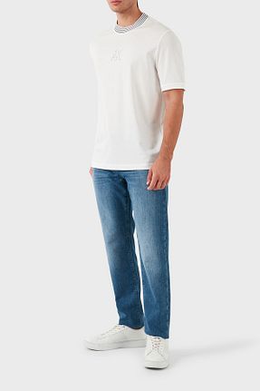 شلوار جین آبی مردانه پاچه ساده Armani Exchange - کد 848708183