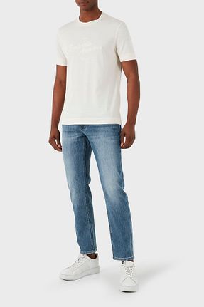 شلوار جین آبی مردانه پاچه ساده Emporio Armani - کد 815121048