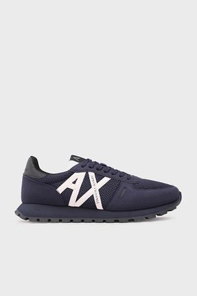 کفش اسنیکر سرمه ای مردانه بند دار Armani Exchange - کد 746648185