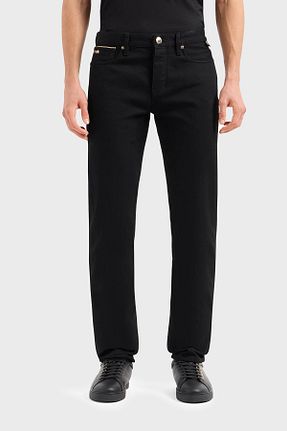 شلوار جین مشکی مردانه پاچه ساده Emporio Armani - کد 806691952