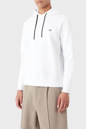 سوئیشرت سفید مردانه ساده Emporio Armani - کد 449575684
