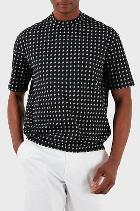 تیشرت مشکی مردانه اورسایز Emporio Armani - کد 816225999