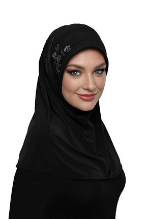 کلاه شنای حجاب مشکی زنانه fidan bone - کد 51141701