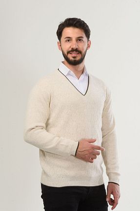 پلیور طوسی مردانه ساده Kamalı - کد 831404522