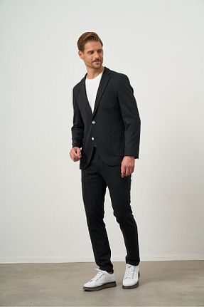کت و شلوار مشکی مردانه یقه نوک تیز Morven - کد 811467094