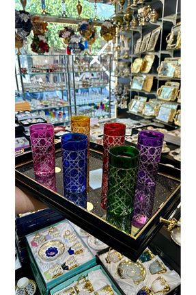 لیوان رنگی شیشه TURKUAZ - کد 824765599
