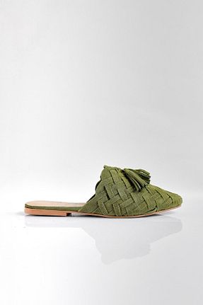 دمپائی سبز زنانه جیر SU SHOE BOUTIQUE - کد 857949984