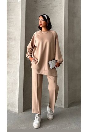 ست بالاتنه و پائین تنه قهوه ای زنانه بافتنی Meryemce Butik - کد 857970665