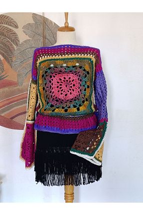 پلیور صورتی زنانه Etnik Hippybutik - کد 777118881