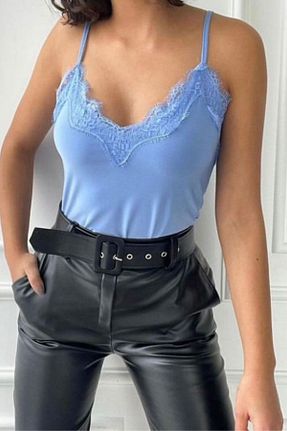 بلوز آبی زنانه ساده Mogi Butik - کد 858082314