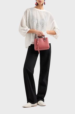 کیف دوشی صورتی زنانه پلی اورتان Emporio Armani - کد 807201743