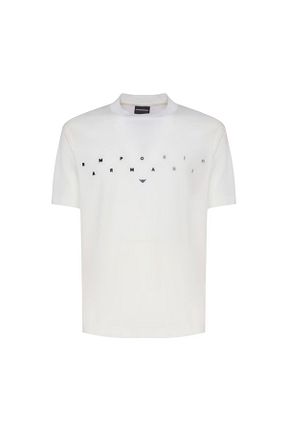 تیشرت سفید مردانه اورسایز Emporio Armani - کد 815073924
