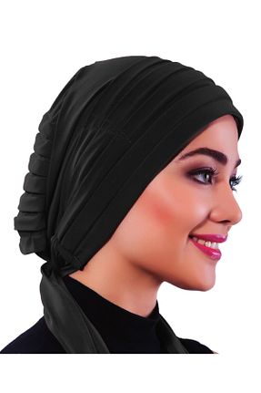کلاه شنای حجاب مشکی زنانه fidan bone - کد 51133517