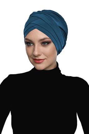 کلاه شنای حجاب آبی زنانه fidan bone - کد 123410352