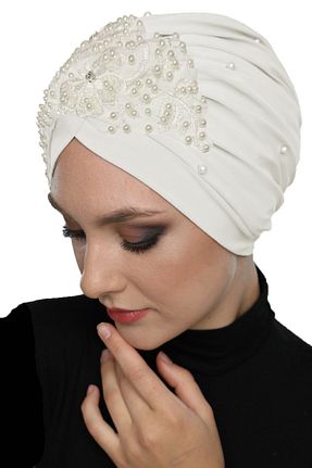 کلاه شنای حجاب بژ زنانه fidan bone - کد 756594648