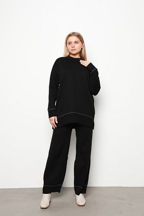 ست بالاتنه و پائین تنه مشکی زنانه جین İKLİM LİFE - کد 858122645