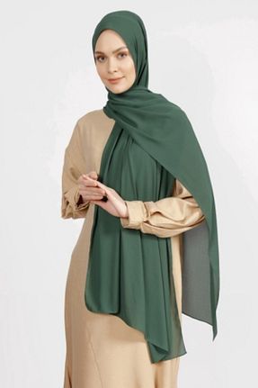 شال سبز زنانه کرپ Differenza - کد 73337273