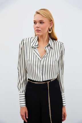 پیراهن طوسی زنانه رگولار Sateen - کد 858148388