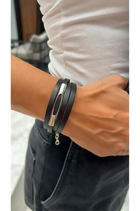 دستبند جواهر مشکی زنانه چرم Kutcha Accessories - کد 761005279