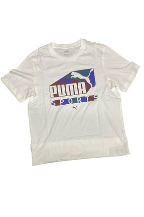 تیشرت اسپرت سفید زنانه Fitted Puma - کد 858011668