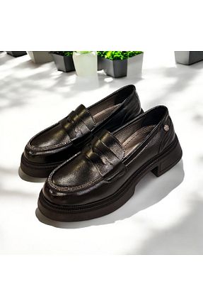کفش لوفر مشکی زنانه چرم مصنوعی runa shoes - کد 857985119