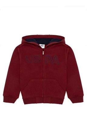 سوئیشرت زرشکی بچه گانه ساده U.S. Polo Assn. - کد 814382180