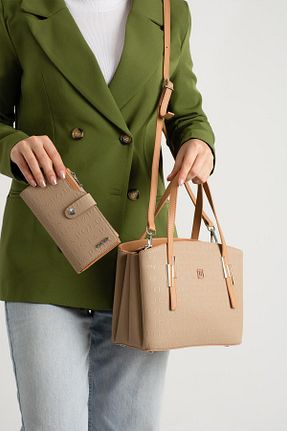 کیف دوشی قهوه ای زنانه چرم مصنوعی Just Polo - کد 858024751