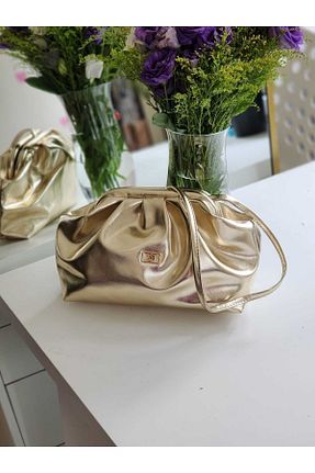 کیف دوشی طلائی زنانه چرم مصنوعی Moom Bag - کد 841684106