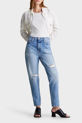 شلوار جین آبی زنانه رگولار Calvin Klein - کد 817637248
