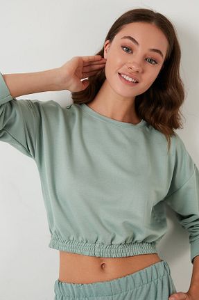 سوئیشرت سبز زنانه ساده Lela - کد 48959667