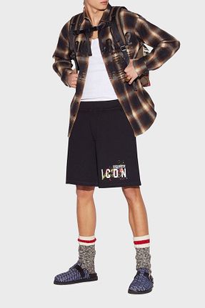 شلوارک و برمودا مشکی مردانه رگولار DSquared2 - کد 675832854