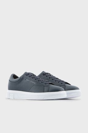 کفش اسنیکر سرمه ای مردانه چرم اصل Armani Exchange - کد 645247555