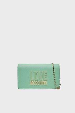کیف دوشی سبز زنانه چرم مصنوعی Love Moschino - کد 851406707