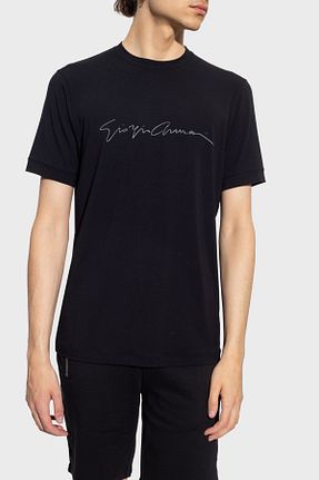 تیشرت مشکی مردانه رگولار Giorgio Armani - کد 855685074