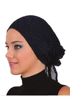 کلاه شنای حجاب سرمه ای زنانه fidan bone - کد 42552421