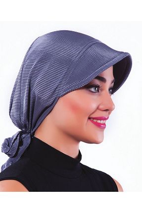 کلاه شنای حجاب طوسی زنانه fidan bone - کد 46023386