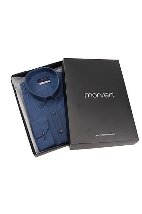 پیراهن سرمه ای مردانه اسلیم فیت Morven - کد 818674852