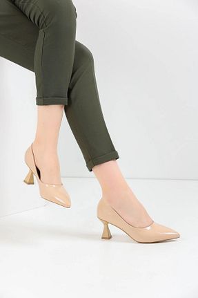 کفش پاشنه بلند کلاسیک بژ زنانه بافتنی marinarosse - کد 858132755