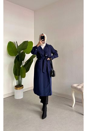 ترنچکت سرمه ای زنانه پلی استر Tesettür Diyarı - کد 858150014