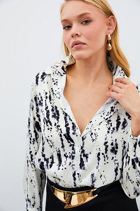 پیراهن مشکی زنانه رگولار Sateen - کد 858149334