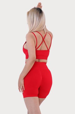 ست بالاتنه و پائین تنه قرمز زنانه بافتنی Sporcum - کد 845104315