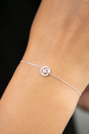 دستبند نقره نارنجی زنانه 925 عیار Elika Silver - کد 129736681