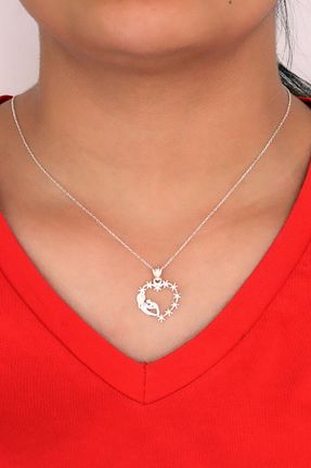 گردنبند نقره سفید زنانه 925 عیار Midyat Nurtaş Gümüş - کد 129788821