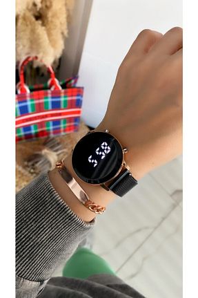 ساعت مچی مشکی زنانه 36-40 میلی متر İSTLİV - کد 129846786