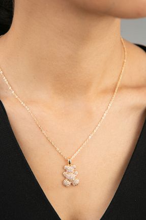 گردنبند جواهر طلائی زنانه پنبه ای Elika Silver - کد 129897803