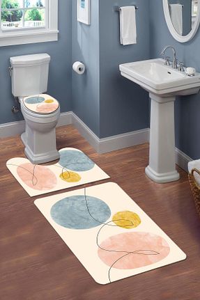 پادری حمام رنگی پلی استر Doruklar Home Collection - کد 844105929