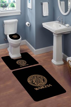 پادری حمام مشکی 60 x 90 Doruklar Home Collection - کد 467669033